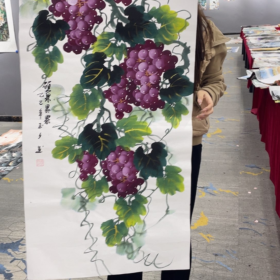 真人名画手工手绘