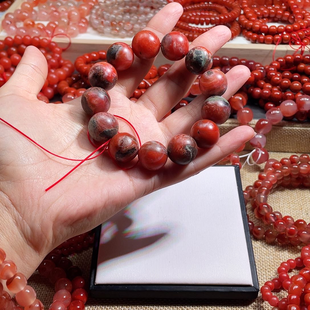 草***多手链未镶嵌南红玛瑙