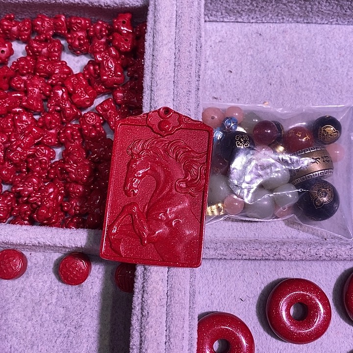 天然辰砂红晶砂马牌