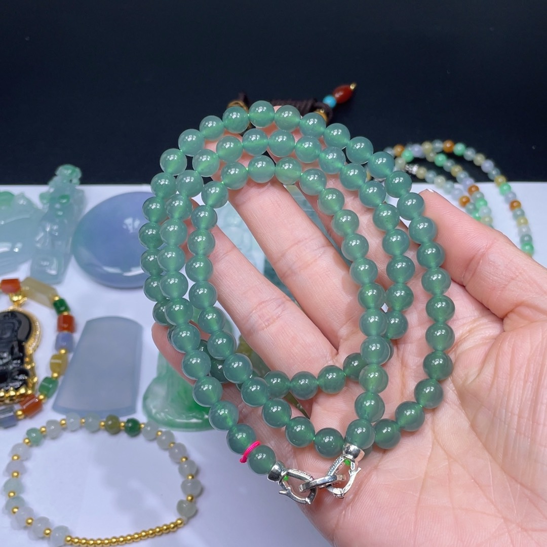 翡翠手链未镶嵌手串