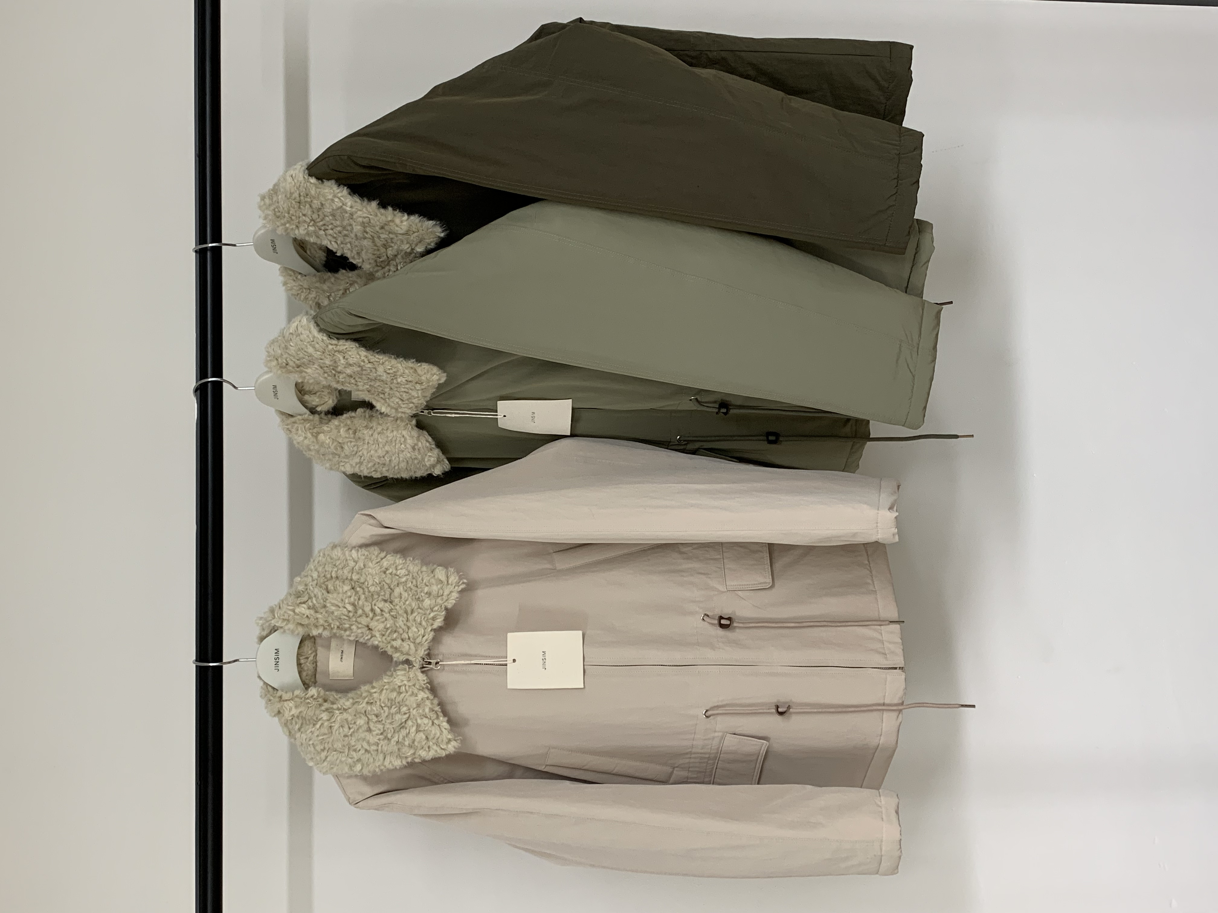 【慧姐韩国正品】25冬新款J毛领宽松抽绳收腰棉服外套17754910