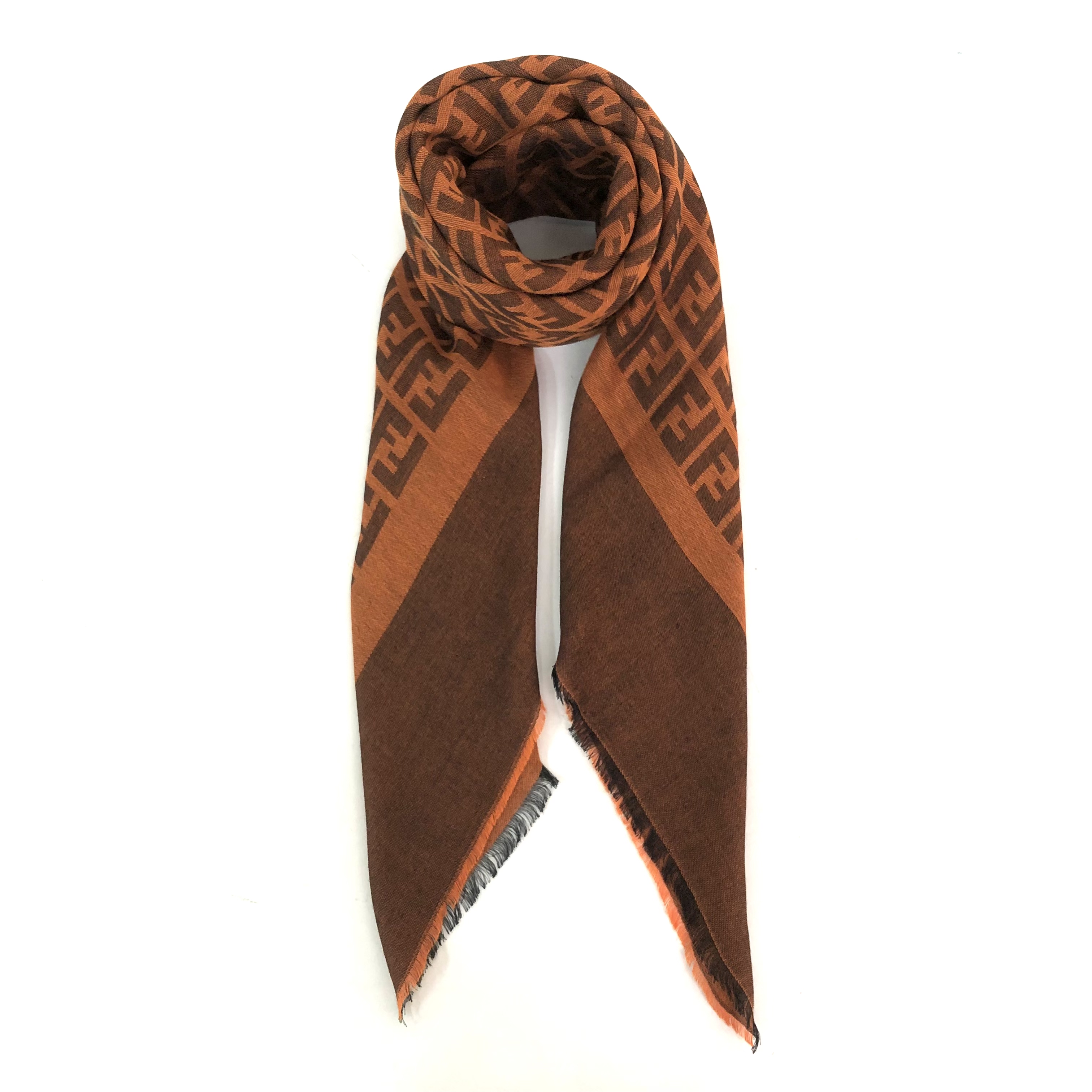 95新 FENDI/芬迪 妃鱼/粘胶纤维/围巾/95新/M12/12