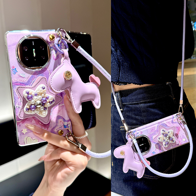 个性可爱支架适用华为matex7手机壳新款X5折叠屏中轴x6典藏版x3女