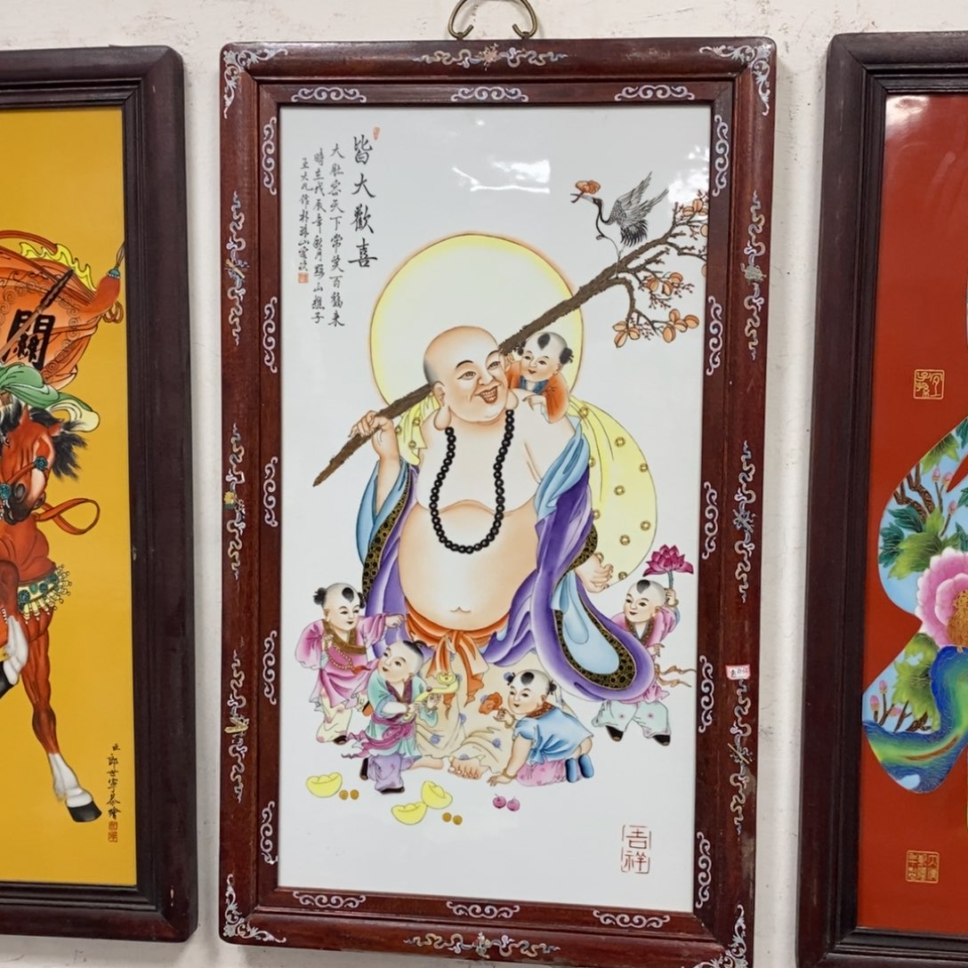 瓷90*52*1景德镇瓷板画柴窑烧制
