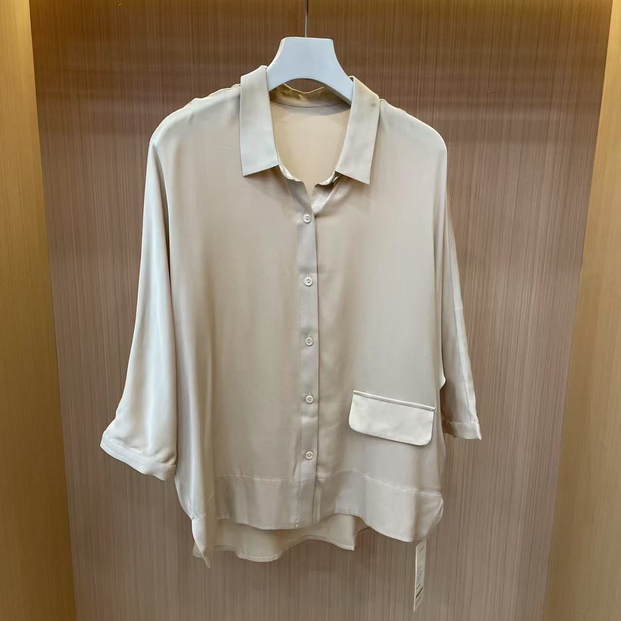 【LJWM】桑蚕丝长袖衬衫 HY007