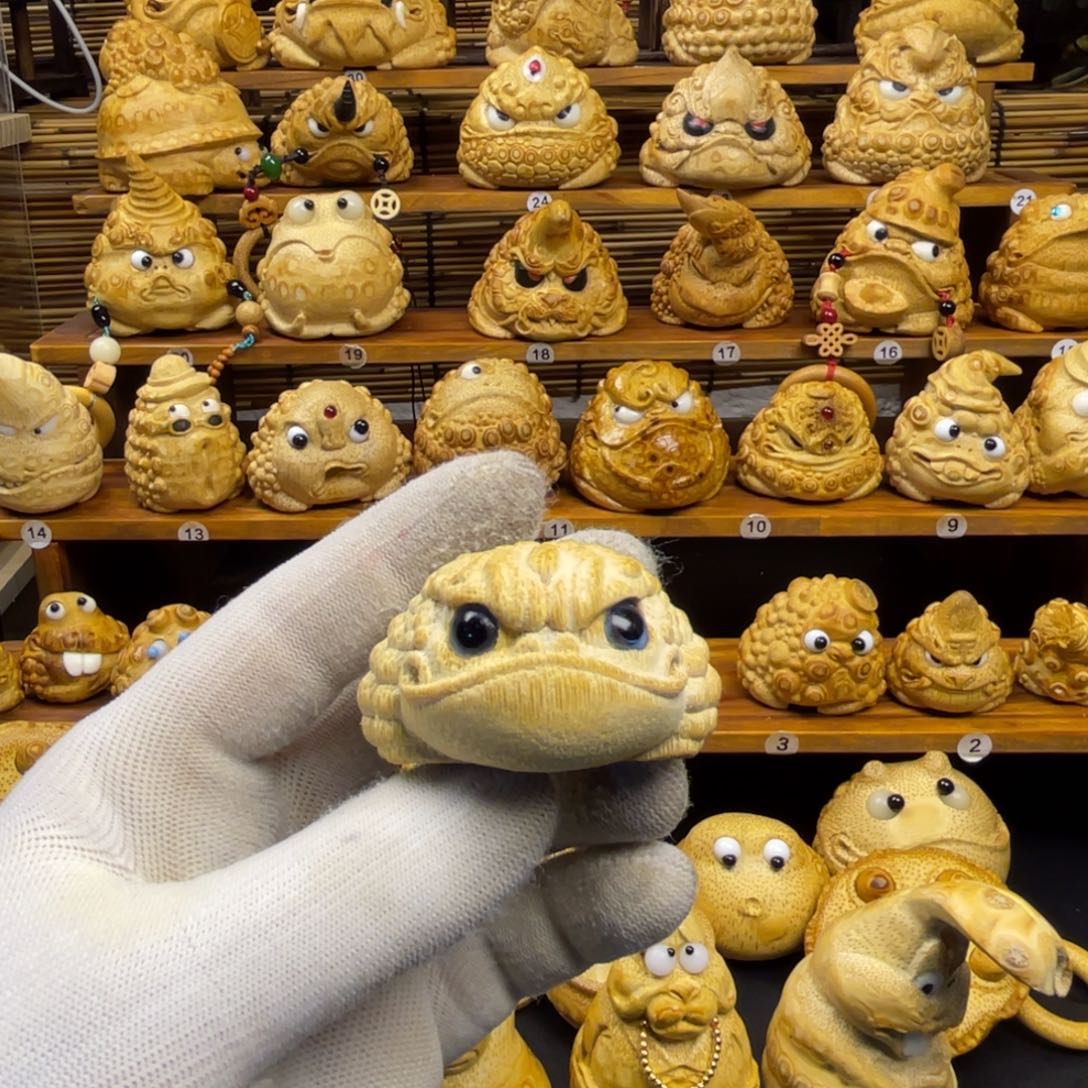 竹个性文玩竹雕金蟾