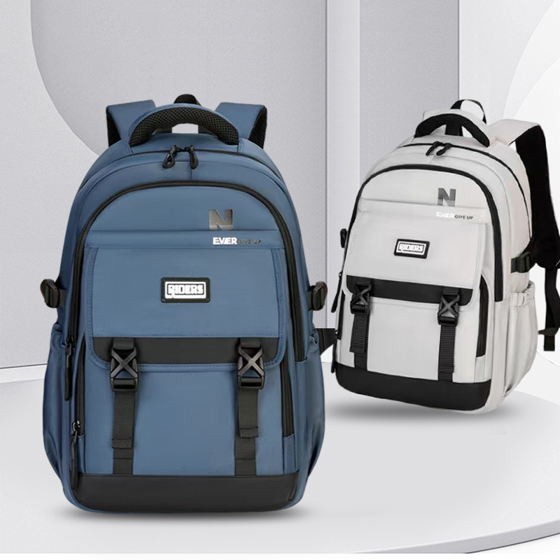 韩版初中生书包男生时尚简约休闲背包高中大学生轻便大容量双肩包