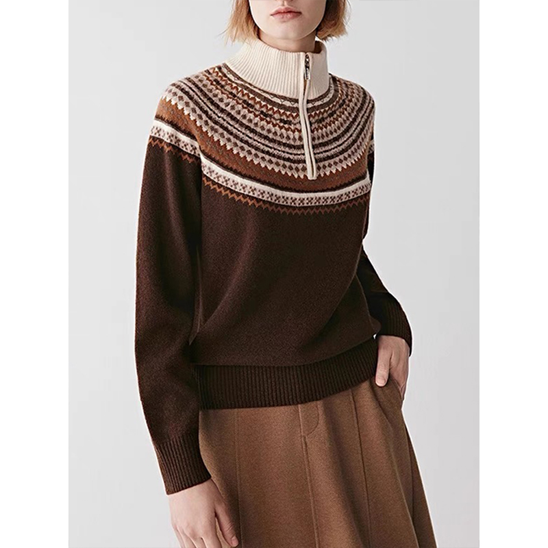 原单非市面货！“小禾”费尔岛牦牛绒套头针织衫 8150