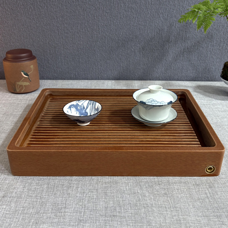 微澜茶器黄金料电木茶盘单边排水茶盘家用简约轻奢电木茶盘