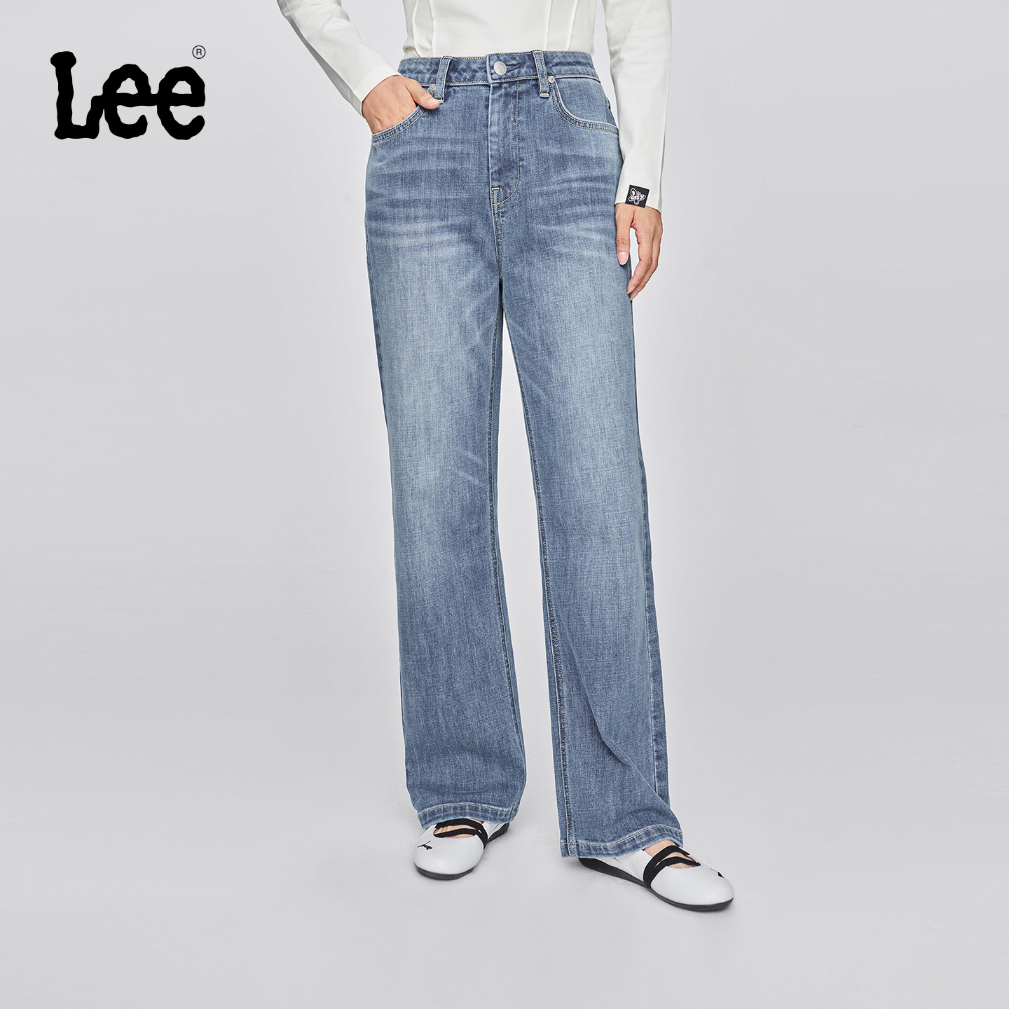 【429修身直筒裤】Lee25早秋标准中腰直脚五袋款琥珀流光女牛仔裤