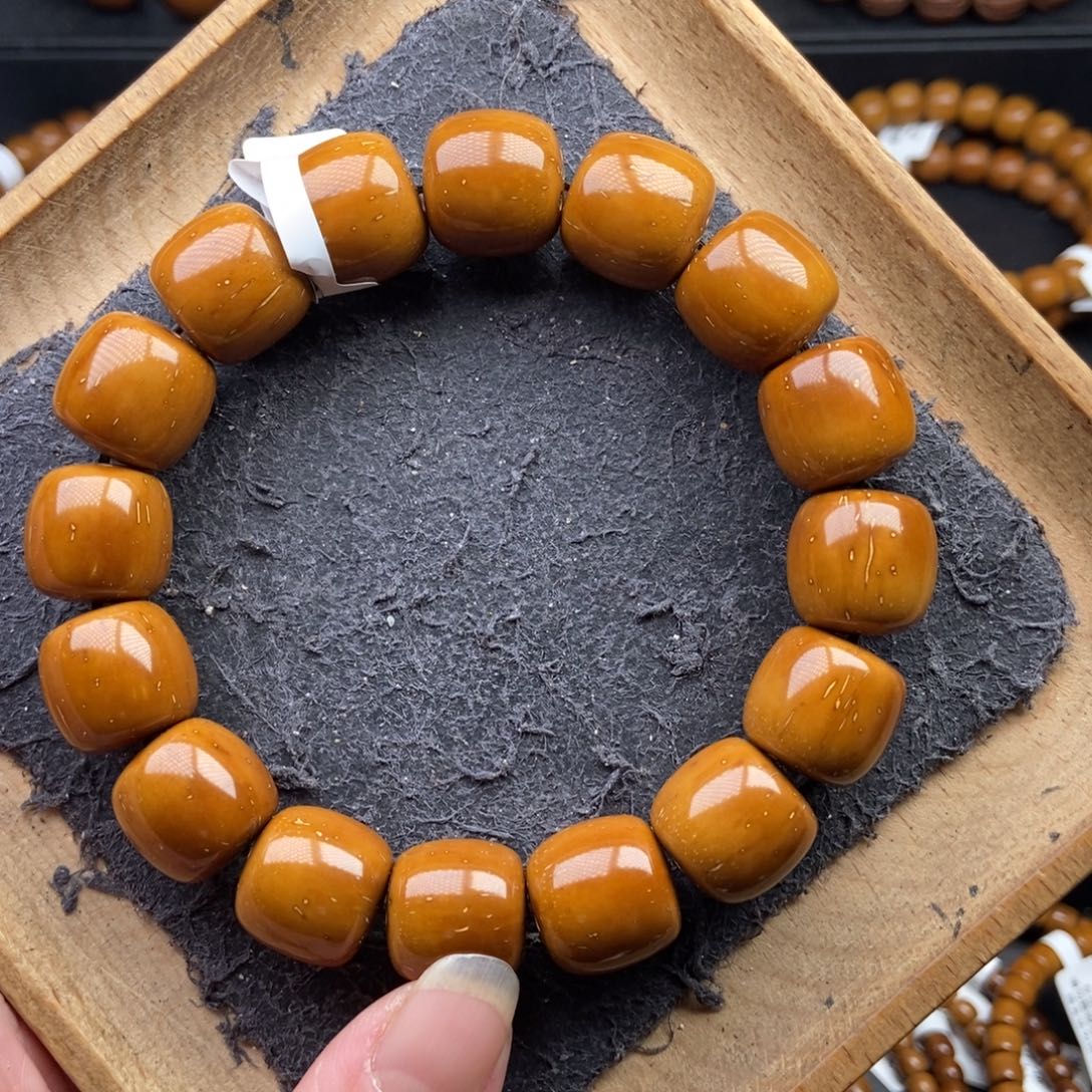 紫金鼠手串15mm近实心精品黄金甲