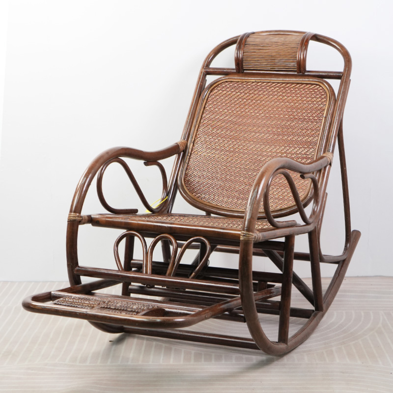 植雅轩天然休闲真藤编织摇摇椅藤椅躺椅家用大人靠背阳台椅单人椅