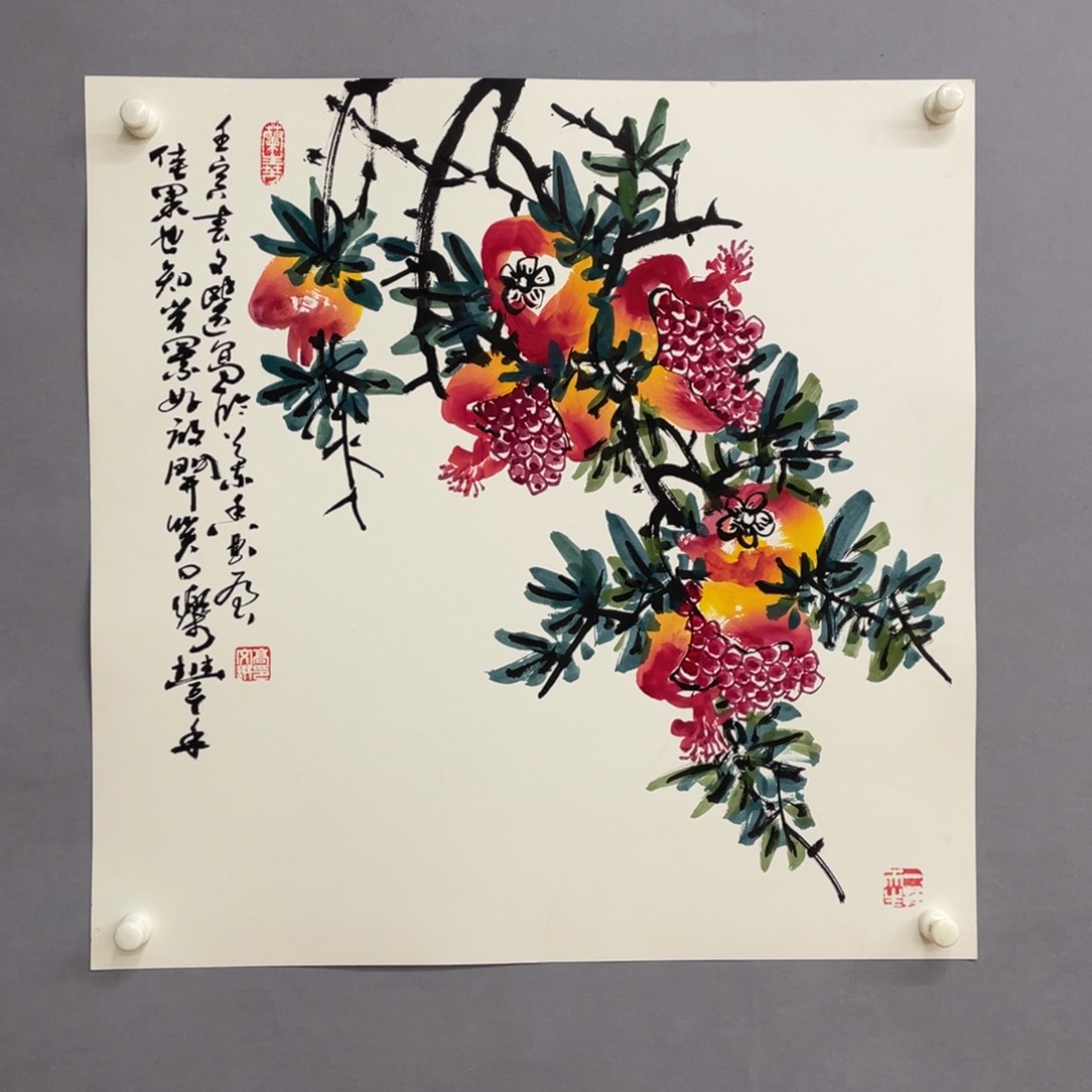 国画艺术家真人手绘
