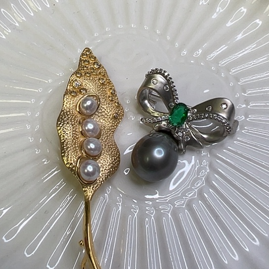 海水珍珠胸针未镶嵌