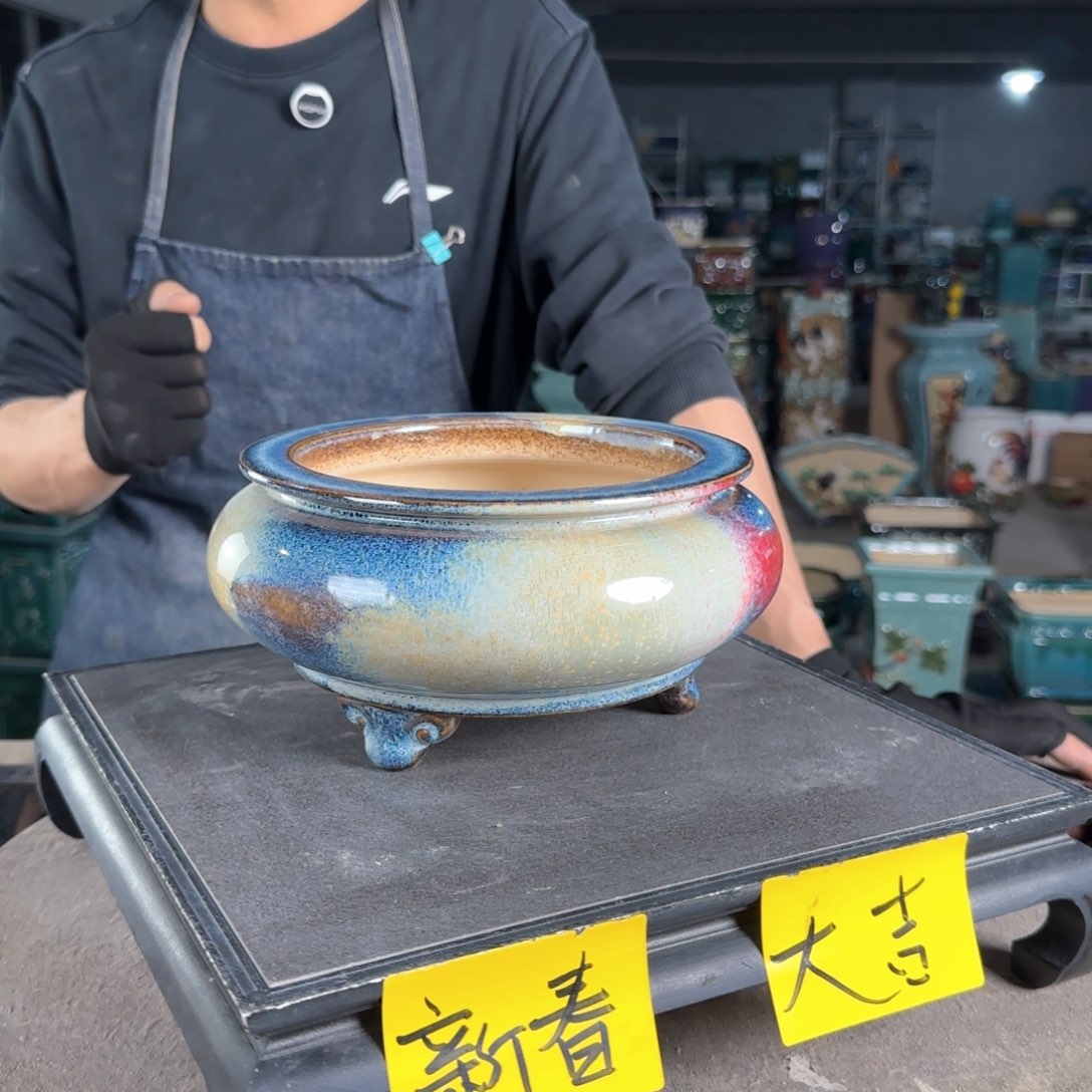 一风堂石湾花盆。?**.142