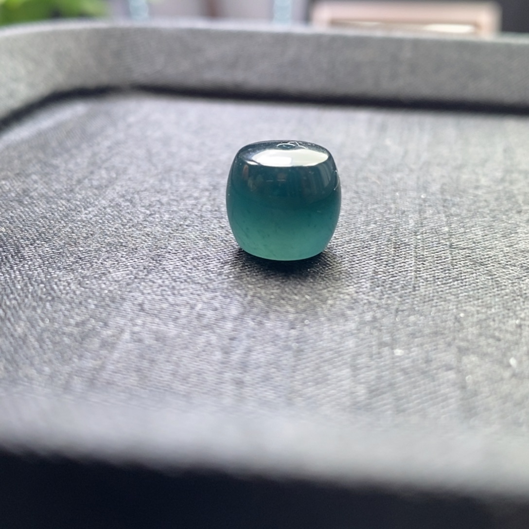 翡翠未镶嵌手链卡12左右桶珠