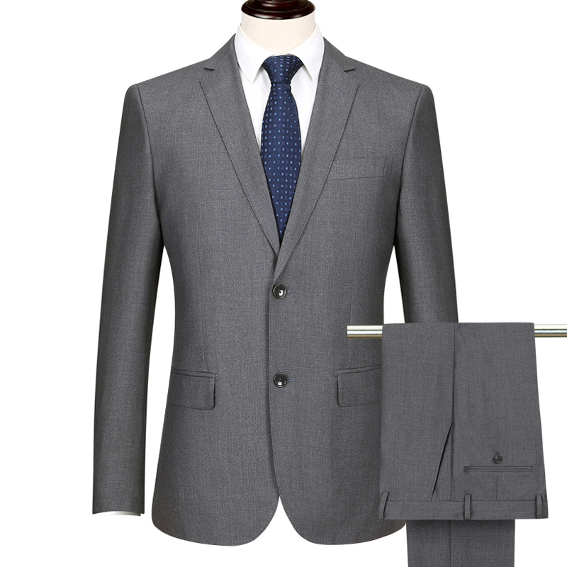 断码处理 男士商务正装西服套装灰色