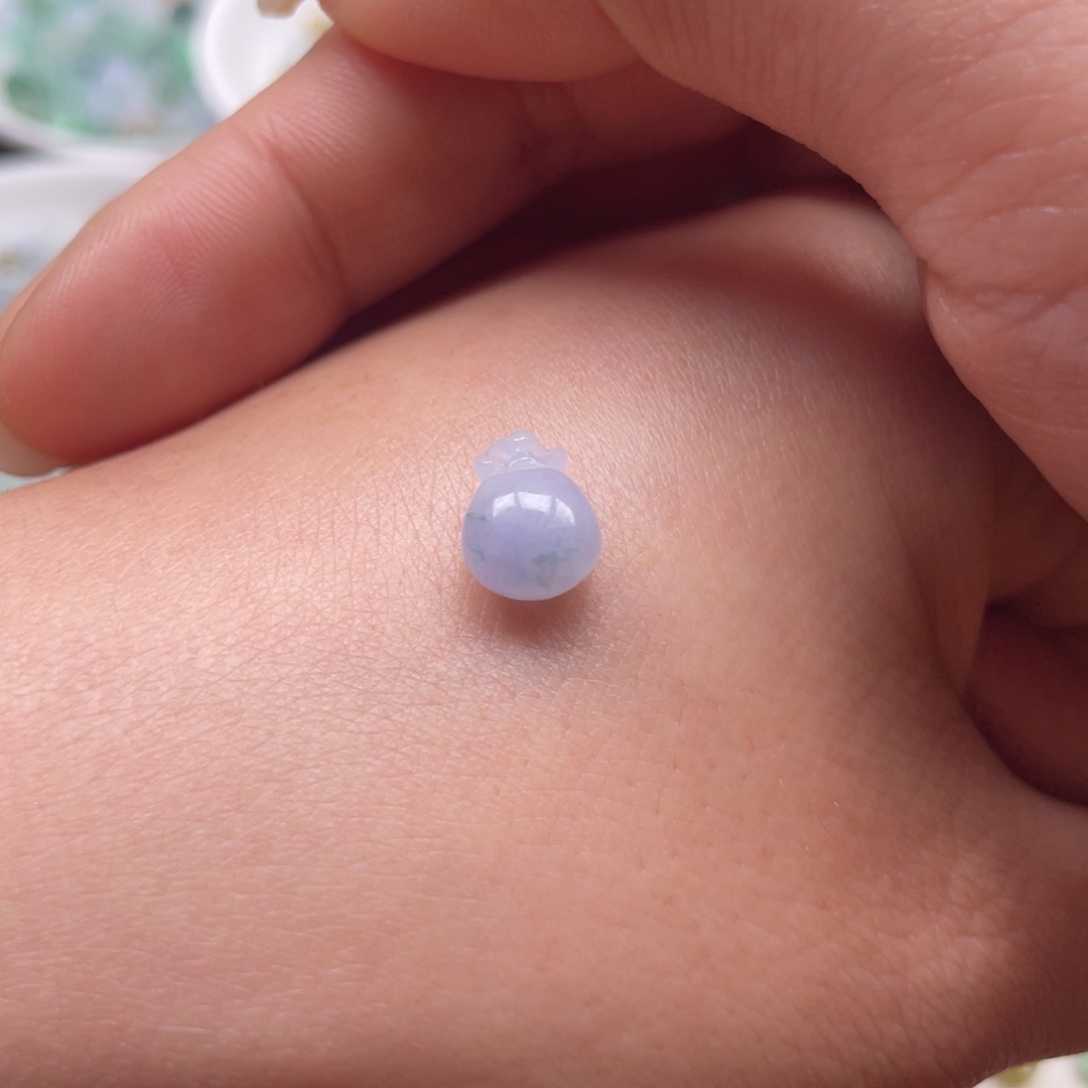 翡翠散珠紫色钱袋