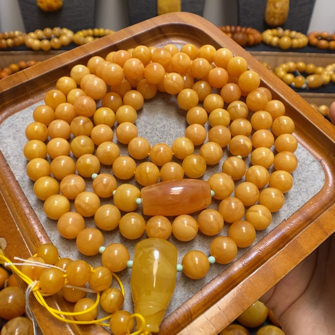 未镶嵌蜜蜡手链蜜蜡