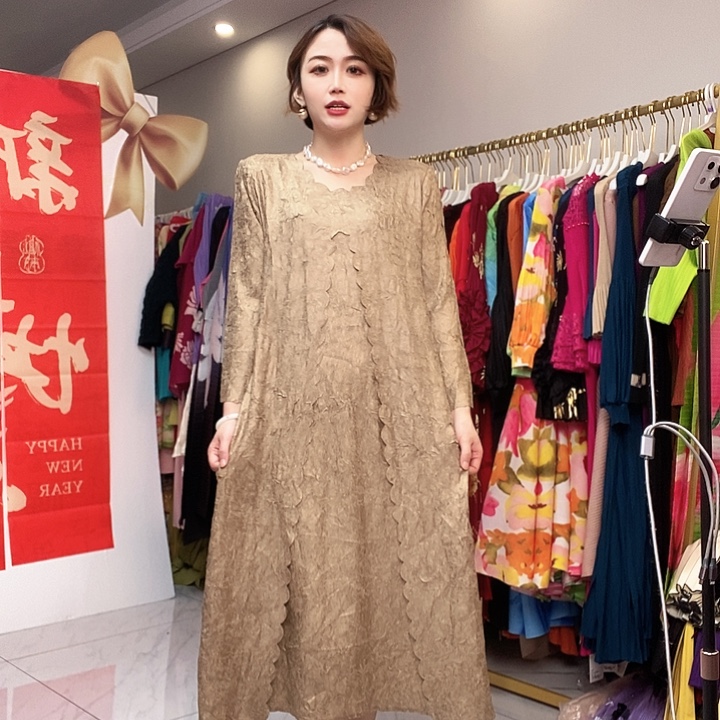 褶皱假两件女装150斤