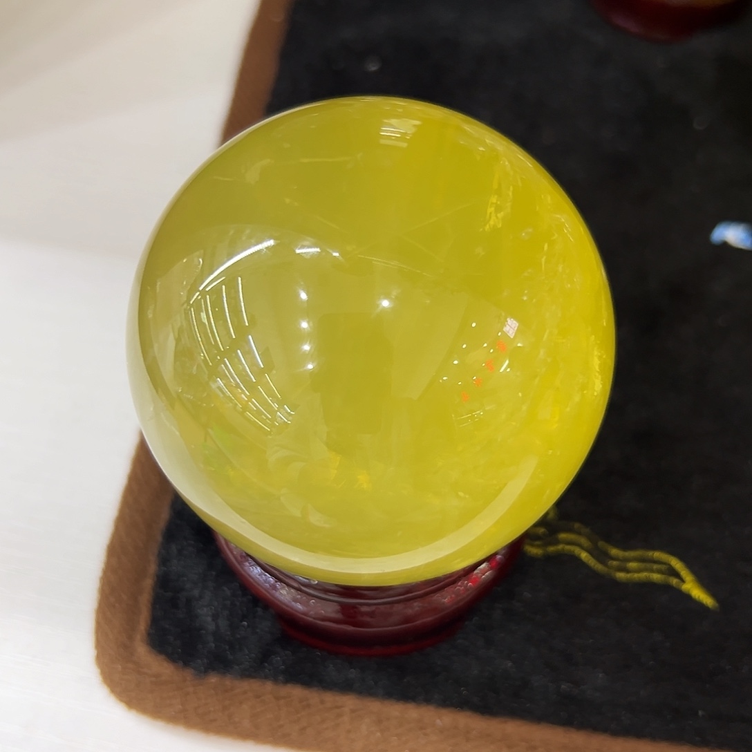 水晶水晶球摆件未镶嵌风*