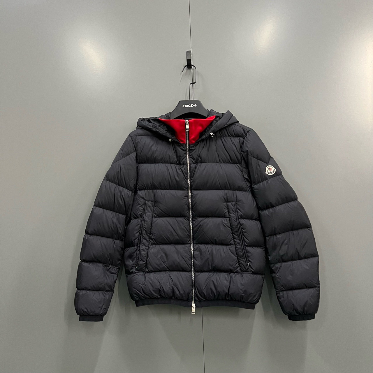 95新 MONCLER (ll) 蒙口 拼色徽标logo羽绒服 1码/602097