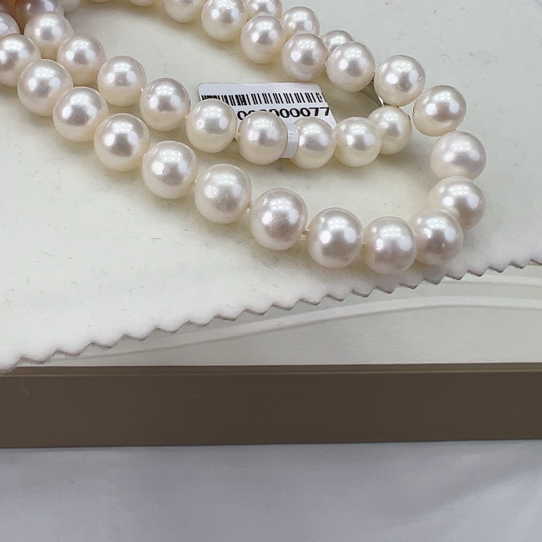 淡水珍珠颈饰银S925镶嵌➕10极光白