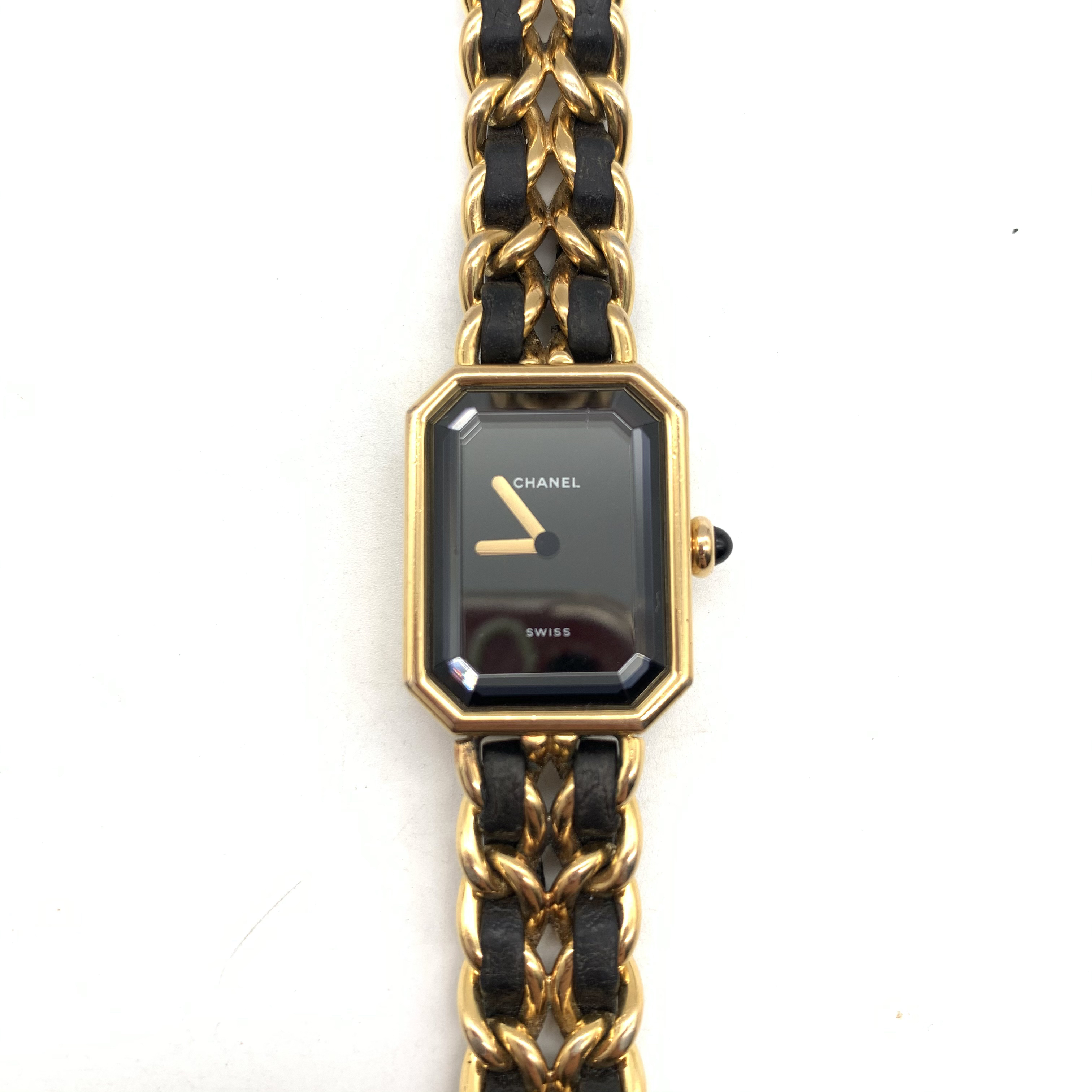 95新 Chanel/香奈儿 香奈儿 黑金方糖手表