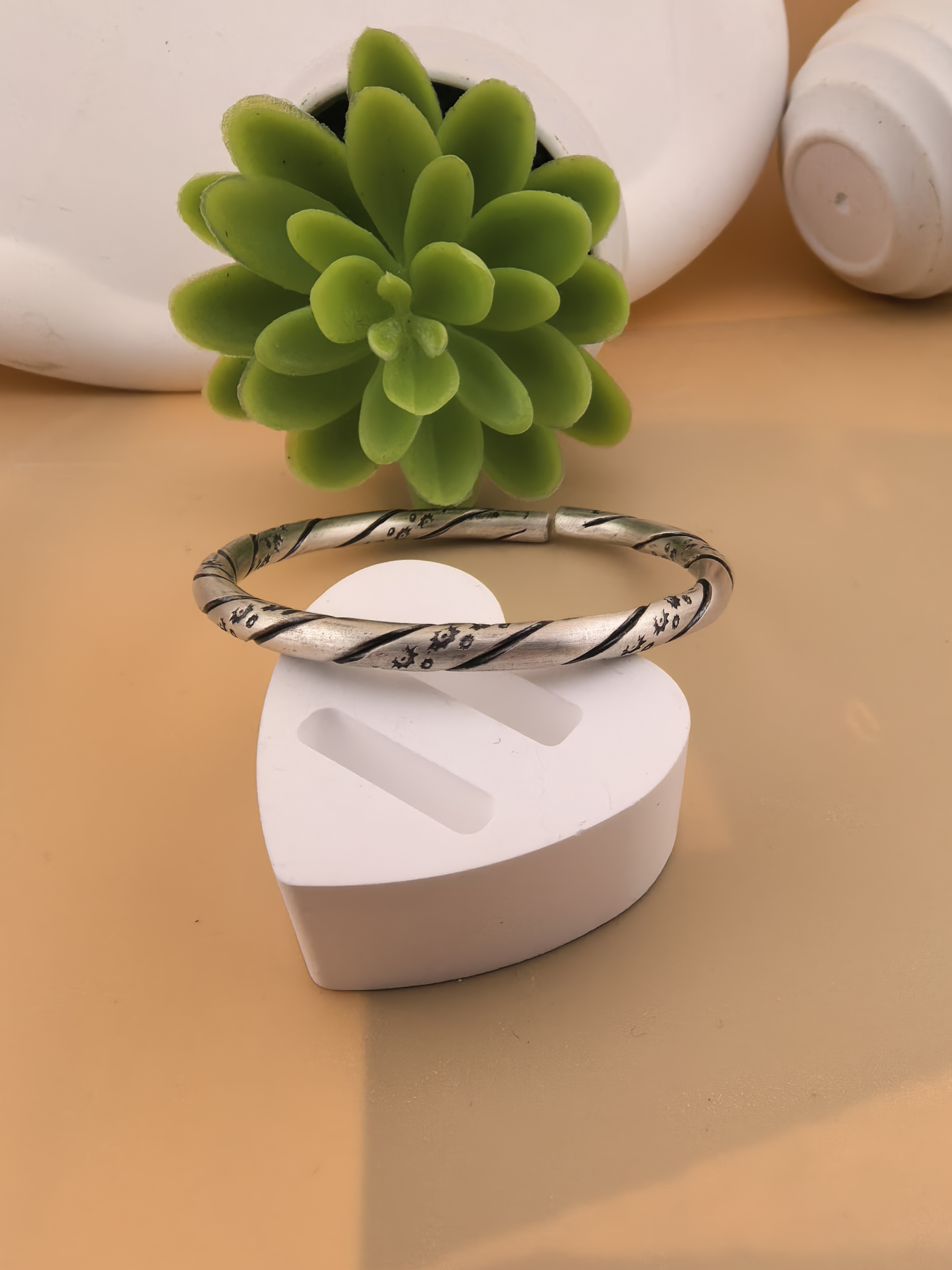 足银手镯 足银999复古太阳花麻花手镯首饰镯子百搭款古风简约手工