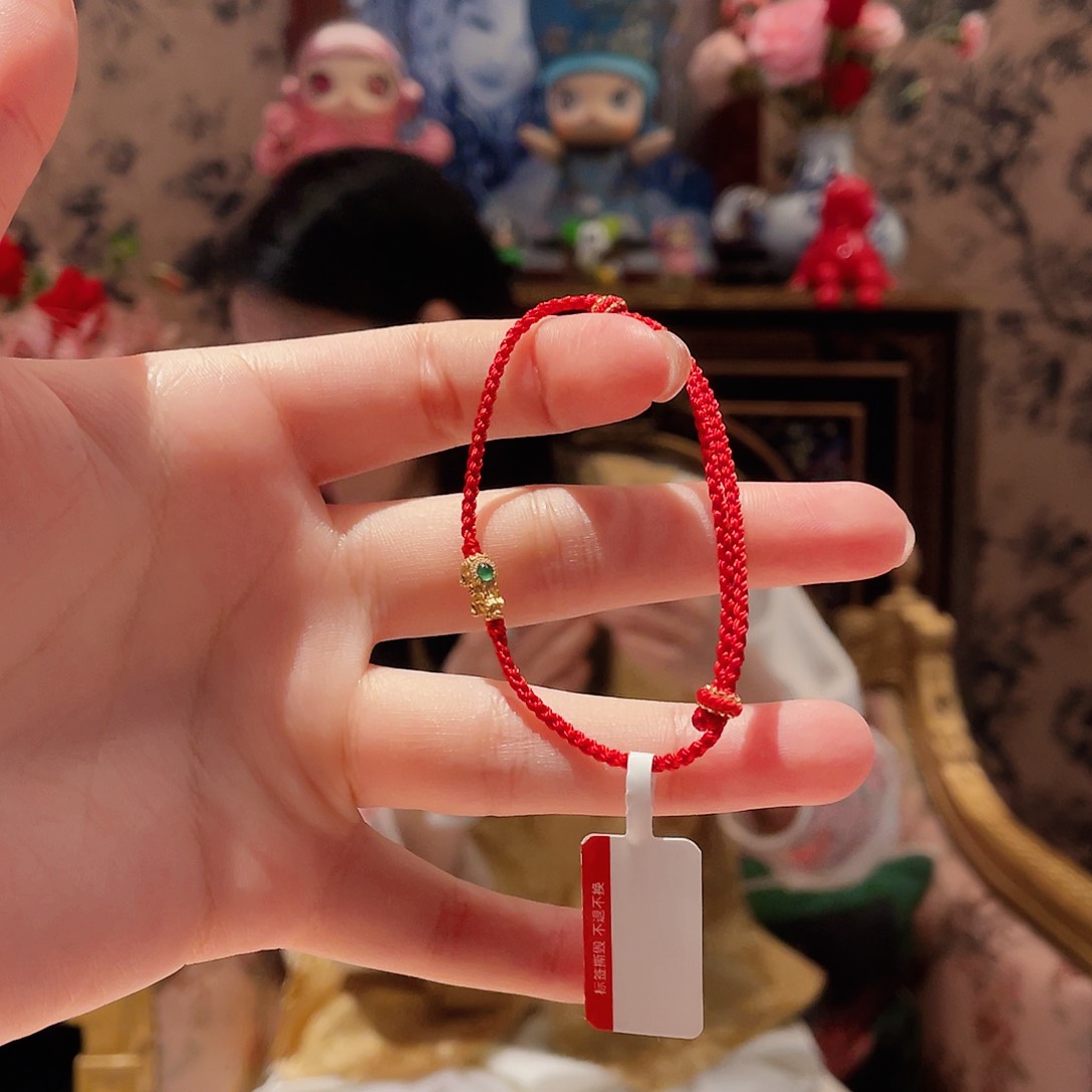 翡翠手绳18K金镶嵌多样性发其一