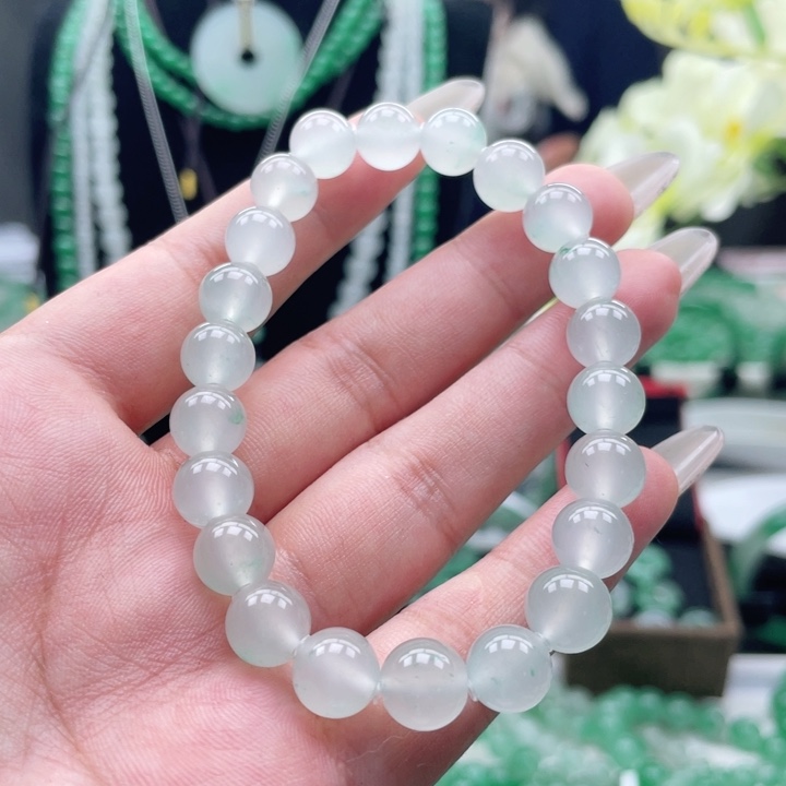 未镶嵌手串石英质玉（非洲翠）