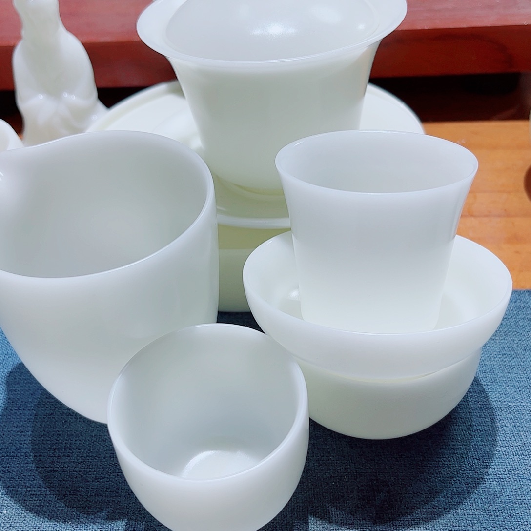 陶瓷素烧璞玉150cc加6杯套组礼盒