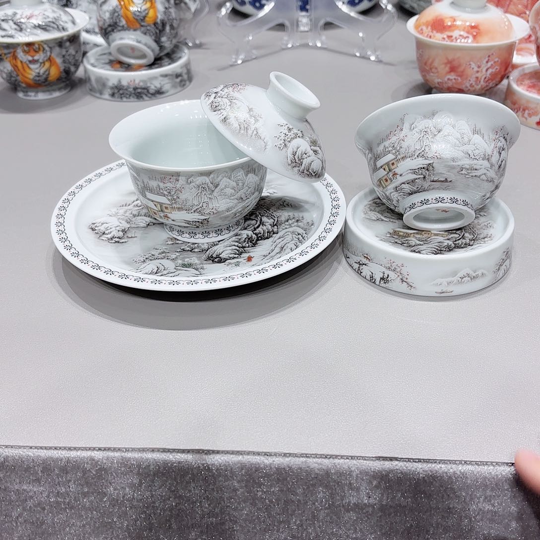 盖碗景德镇高温茶具