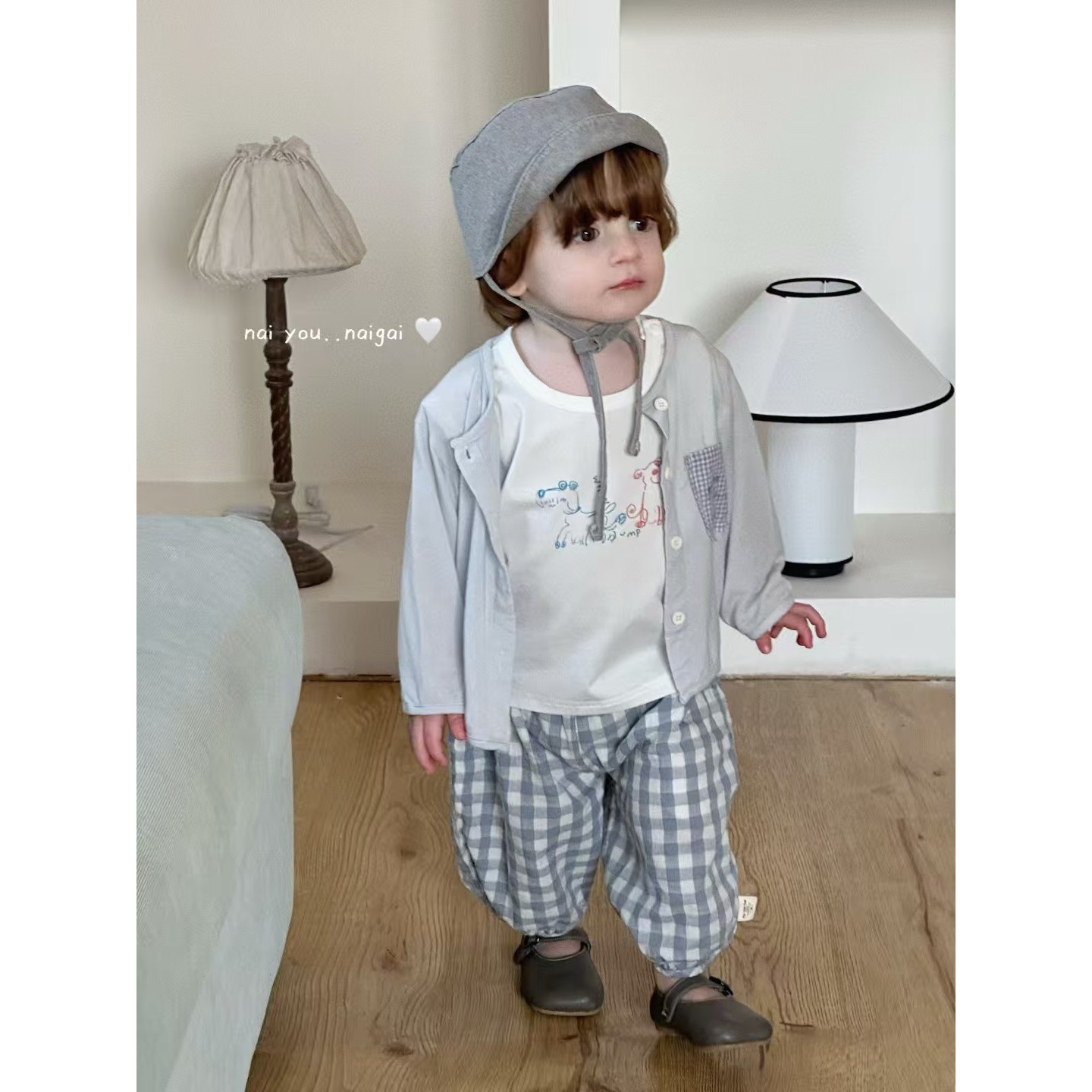 【NO退NO换】欢宝4店-奶盖-2025夏-编码0438-NG1811-格子防蚊裤