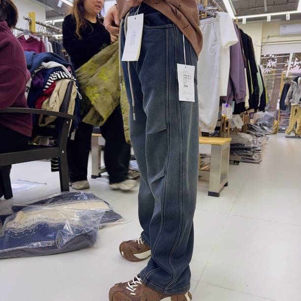 89893 超软糯加绒牛仔裤