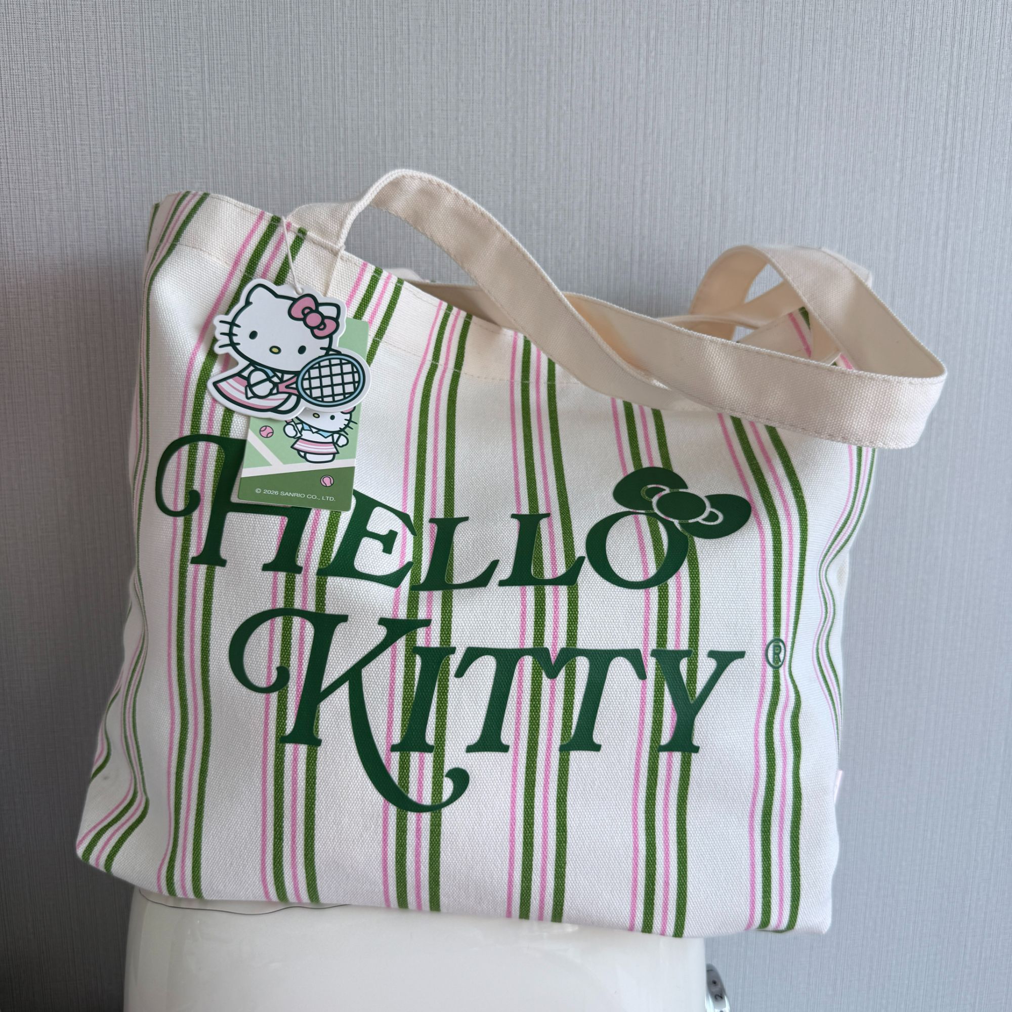 【多伦多限定】Hello Kitty钥匙扣 网球kt 白绿玩偶挎包