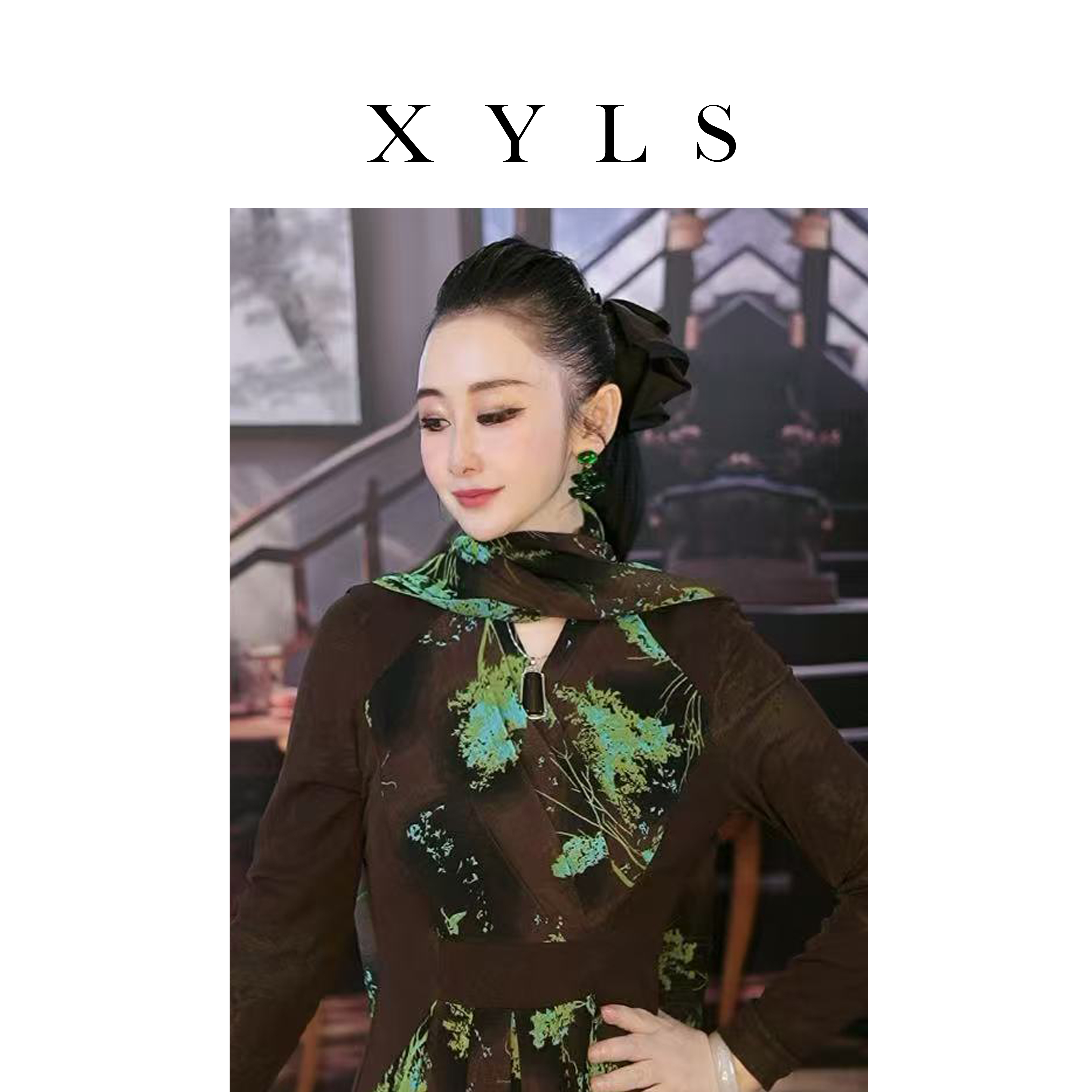 女装连衣裙弹力印花T006738