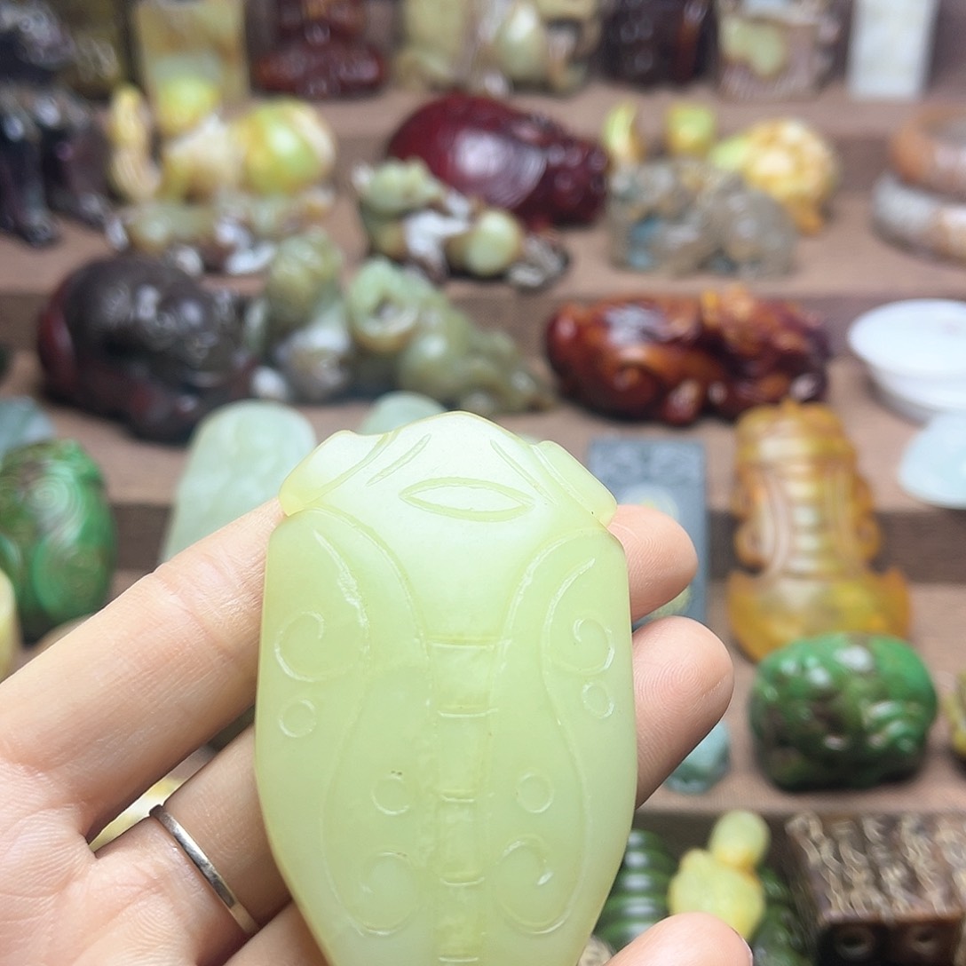 白玉菩提吊坠163。。