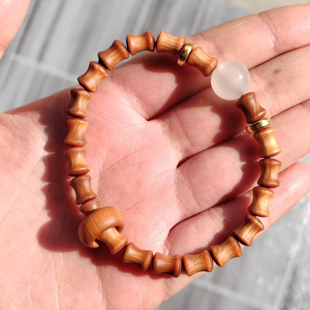 高油崖柏手串男女款卡7x9 136（无礼盒）