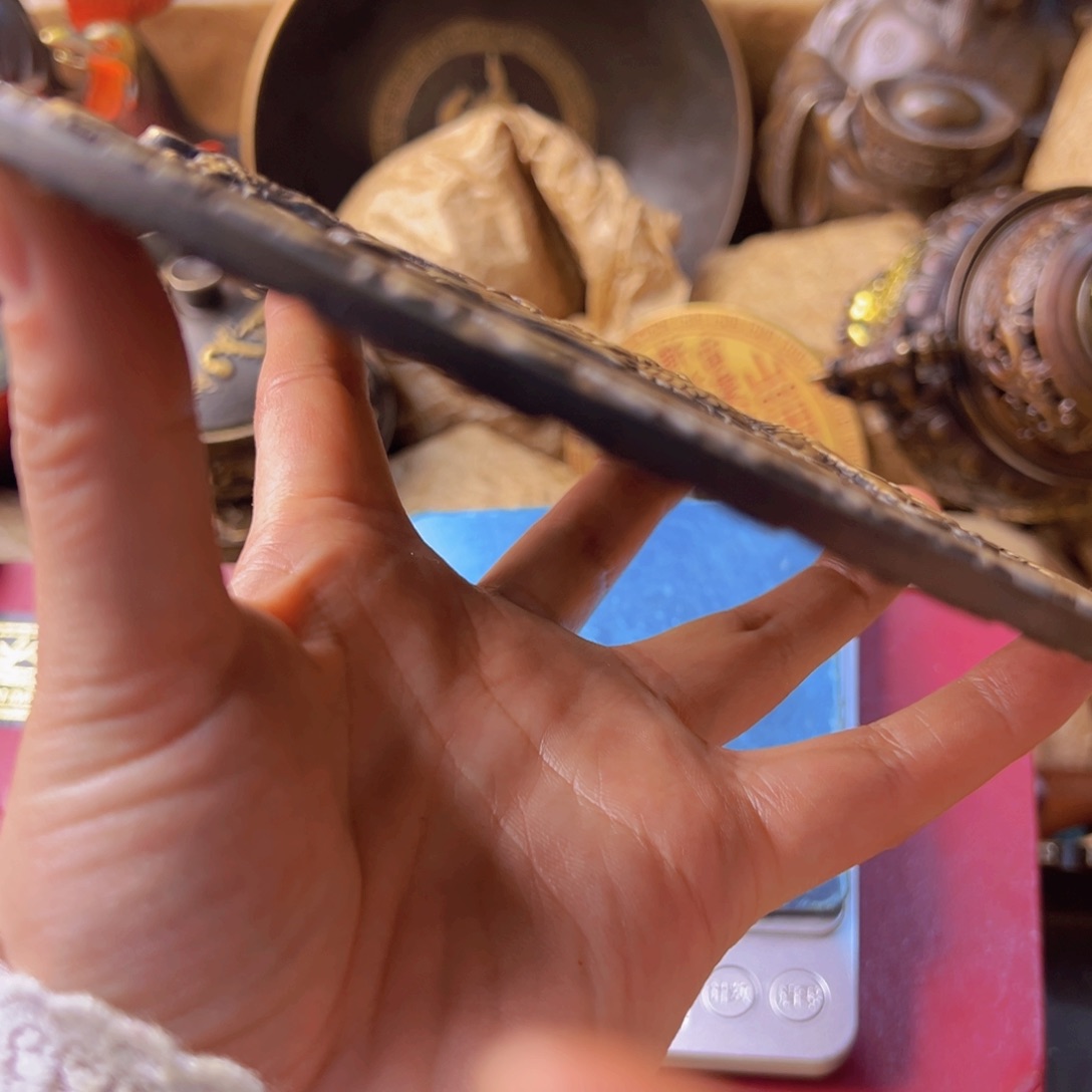 原矿风磨铜定制财神盘