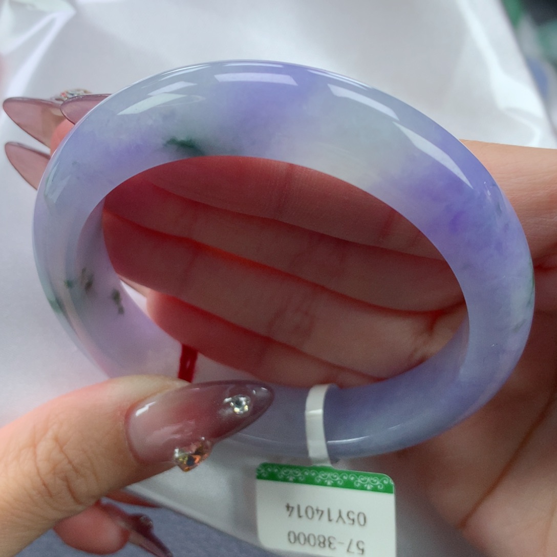 翡翠手镯未镶嵌57.3正圈莫奈