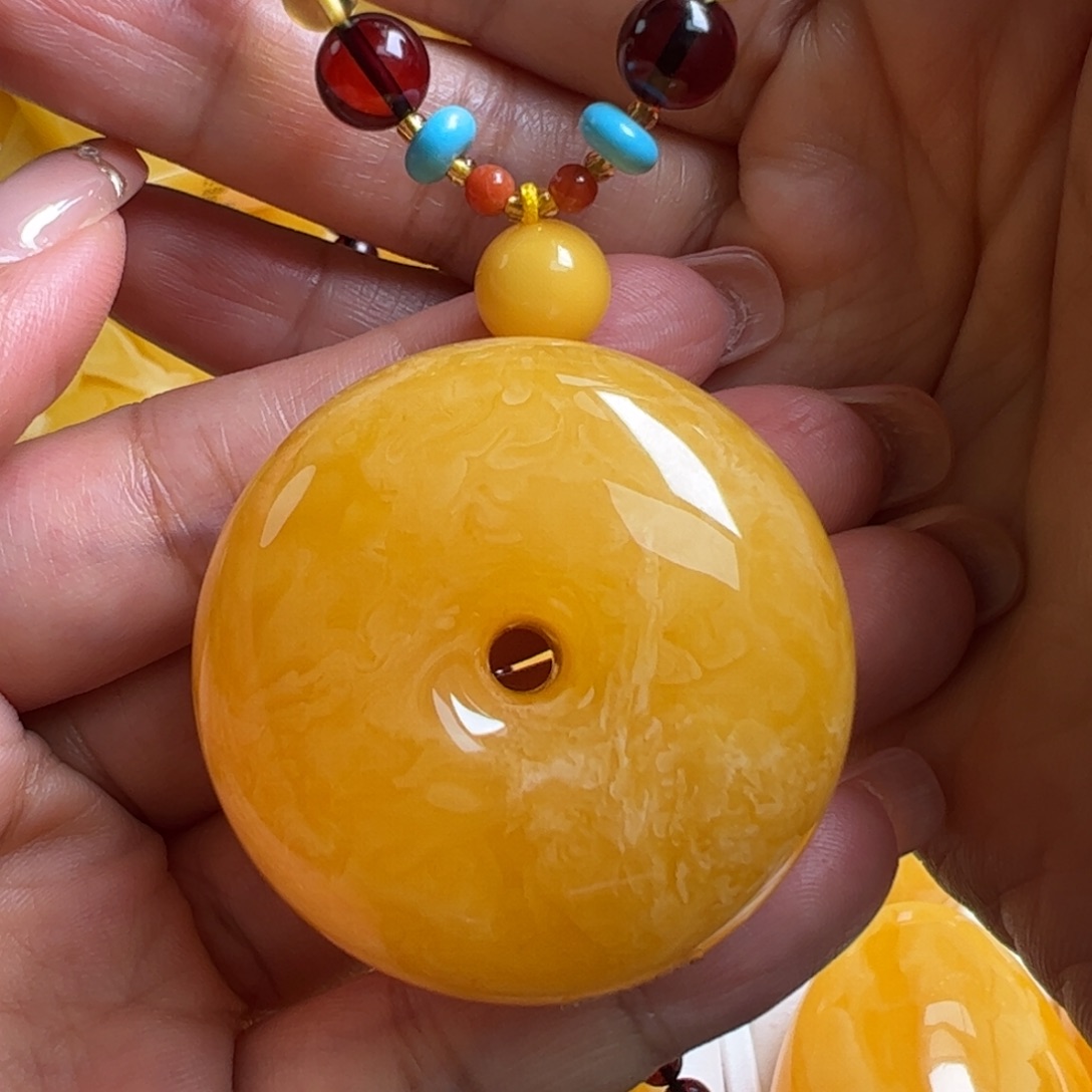 蜜蜡毛衣链未镶嵌无优化