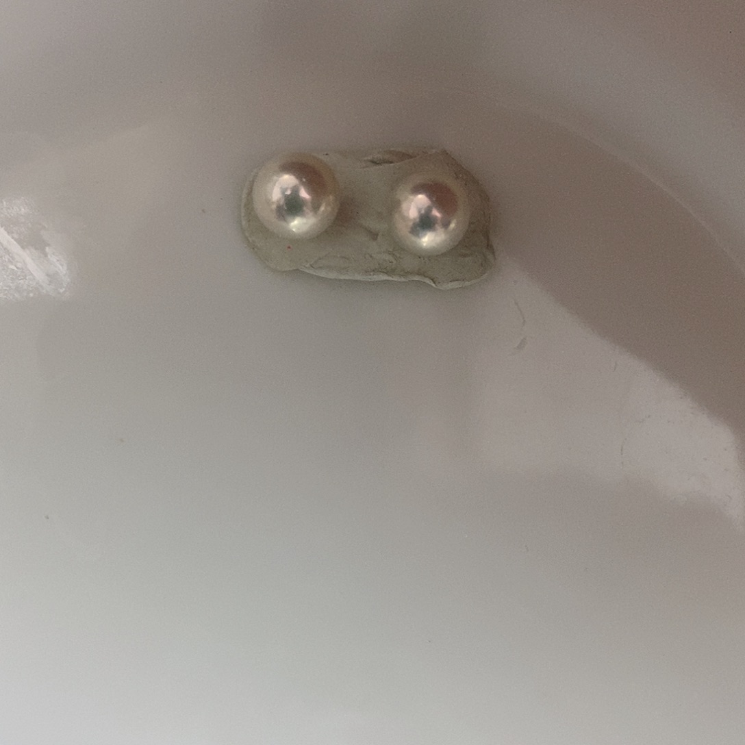 银S925镶嵌耳饰淡水珍珠