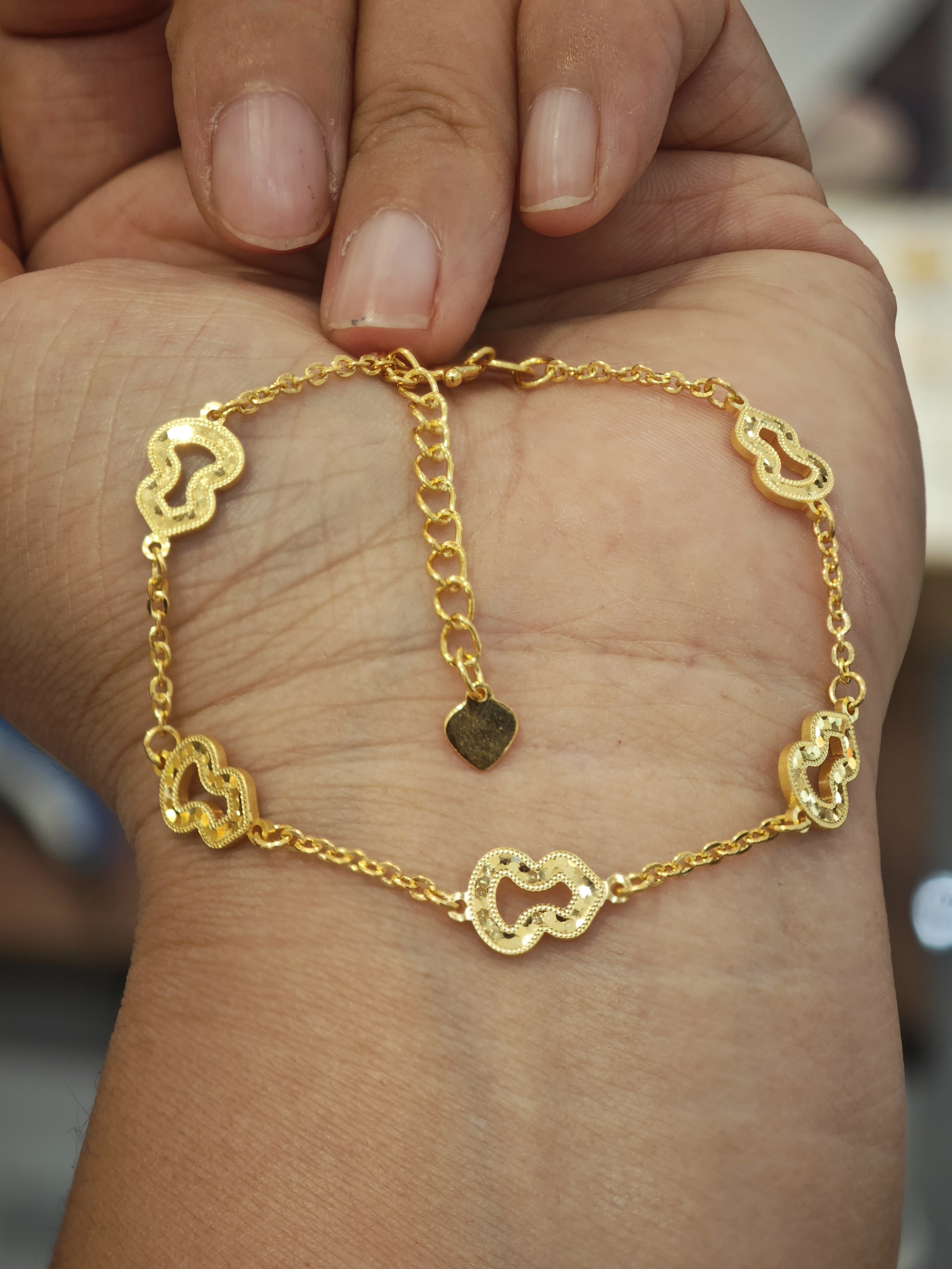 【桃觅】足金999小葫芦CNC手链