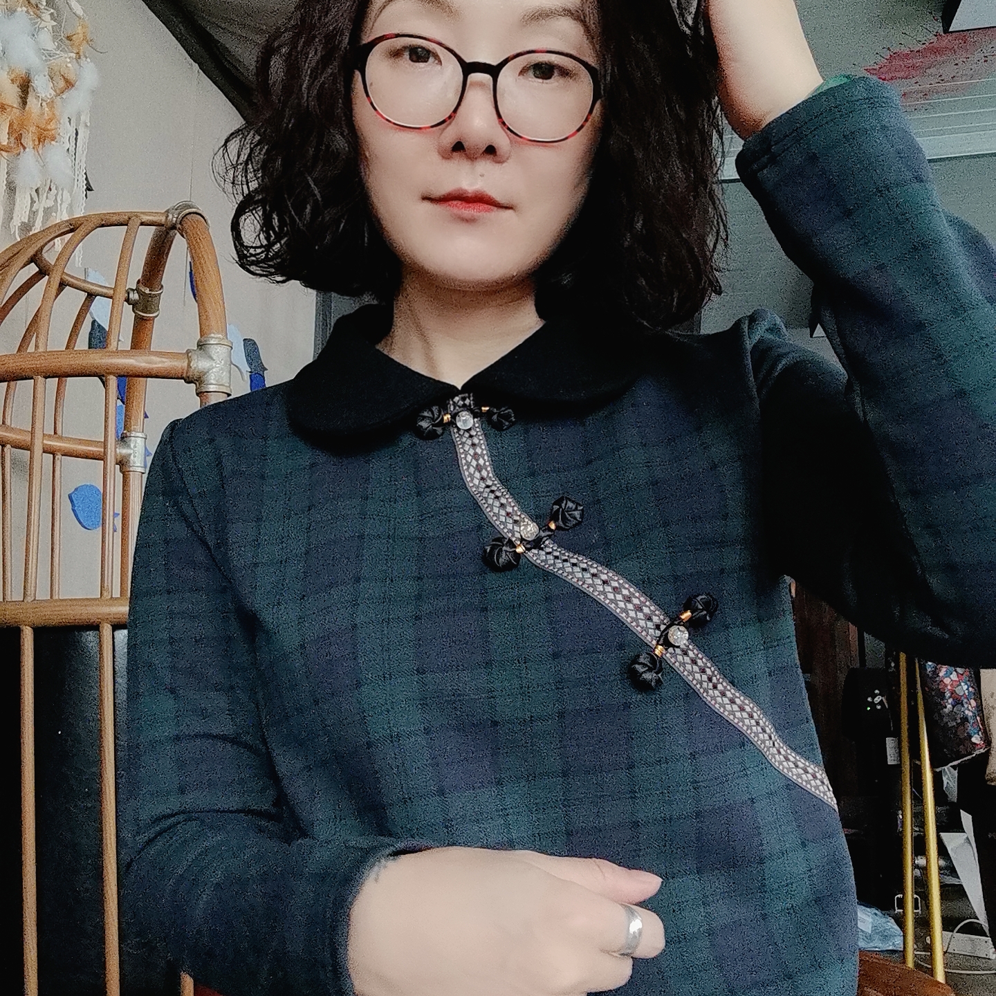 新中式复古改良旗袍衫女士文艺风格上衣