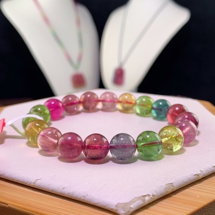 双色碧玺手链未镶嵌