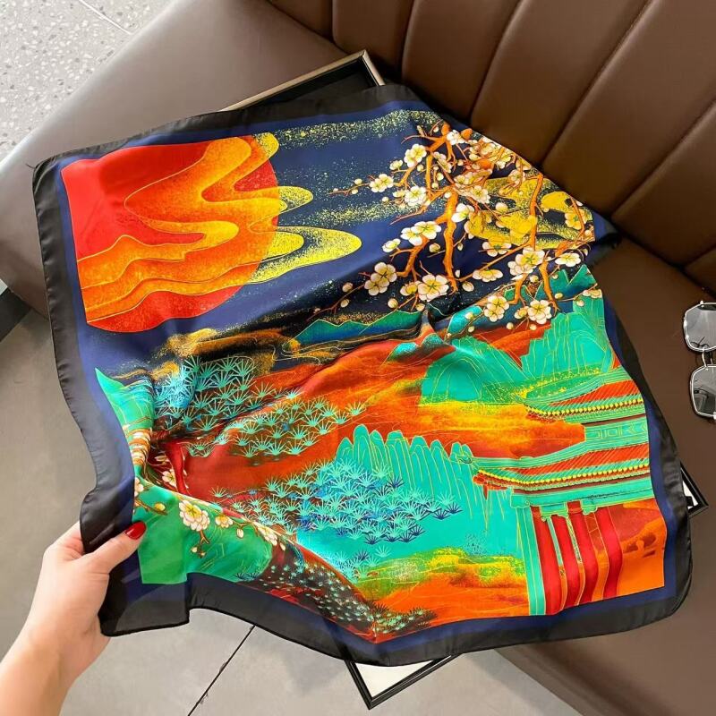 E300 星夜梅梢 70*70左右 围巾