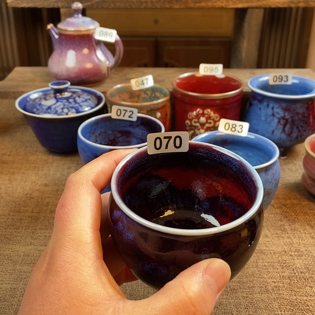 摆件胖*钧瓷主人杯杯