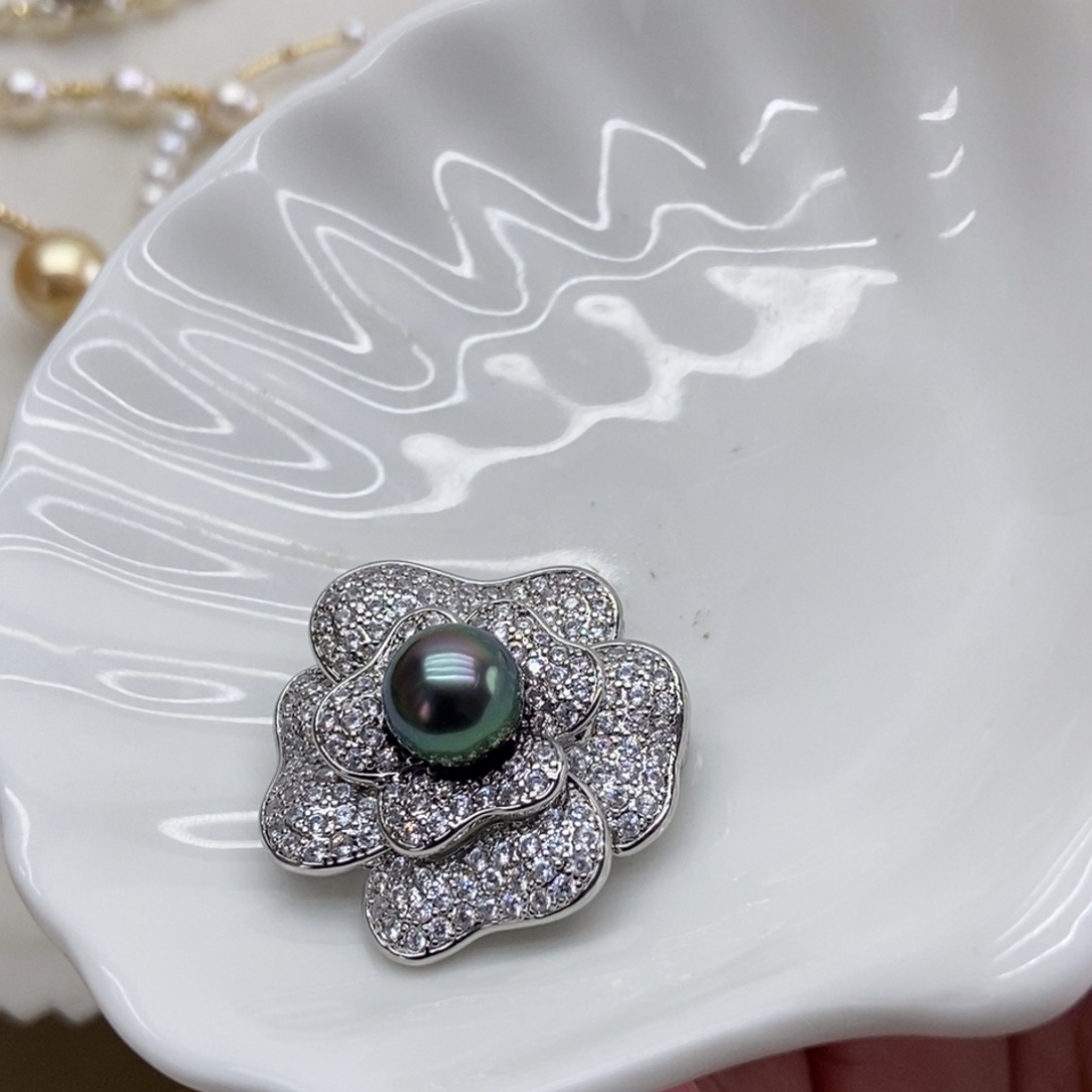 胸针海水珍珠合金