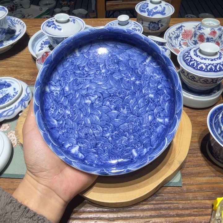 啊*景德镇陶瓷青花小盘